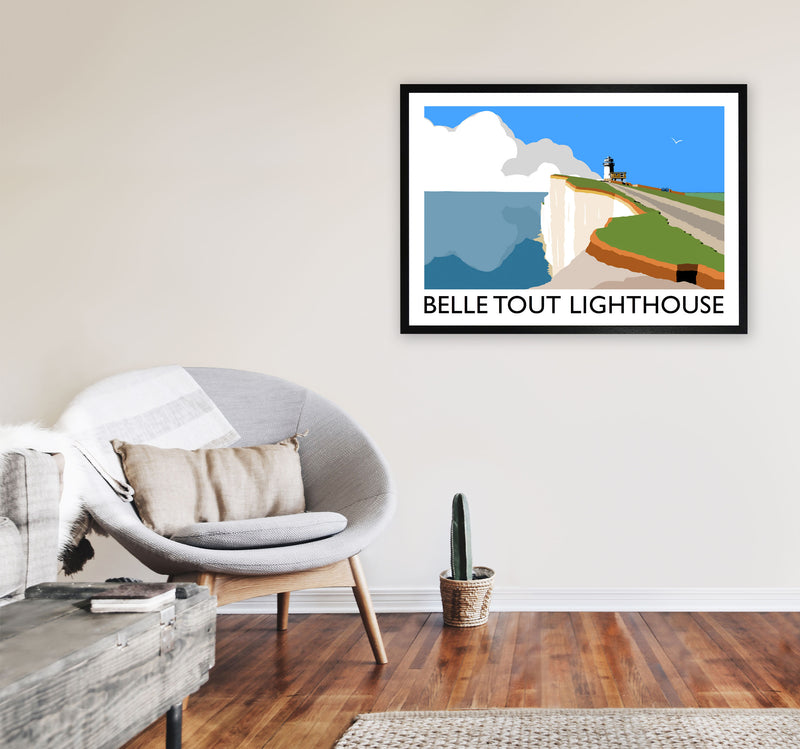 Belle Tout Lighthouse by Richard O'Neill A1 White Frame