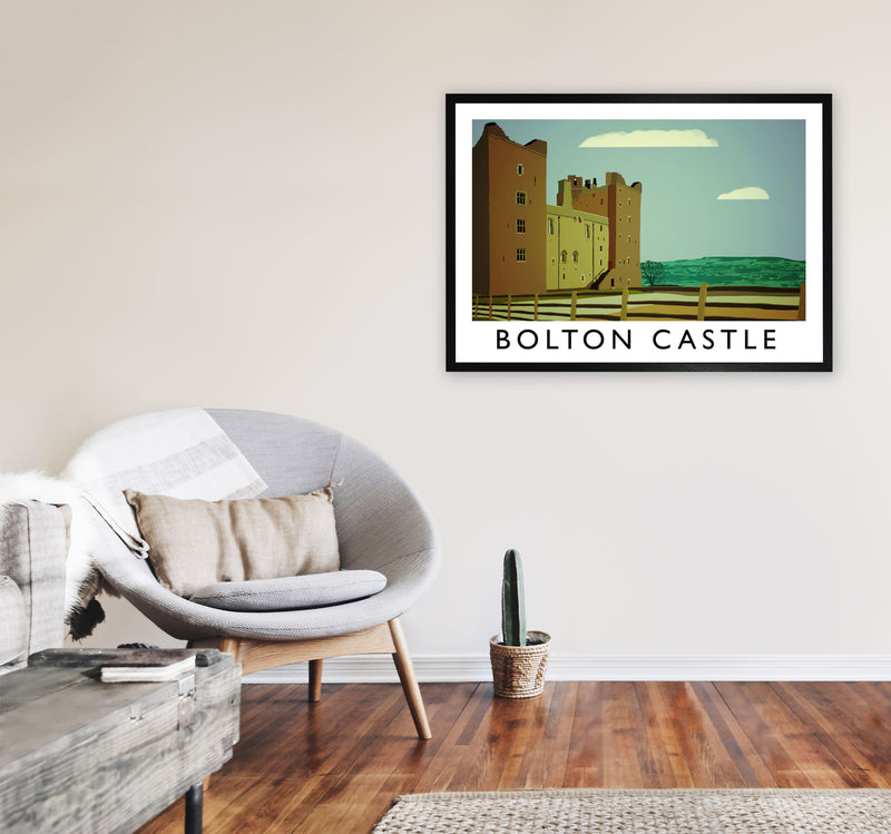 Bolton Castle Art Print by Richard O'Neill A1 White Frame