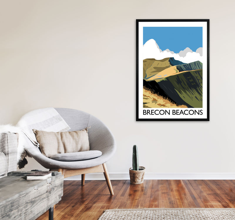 Brecon Beacons Art Print by Richard O'Neill A1 White Frame