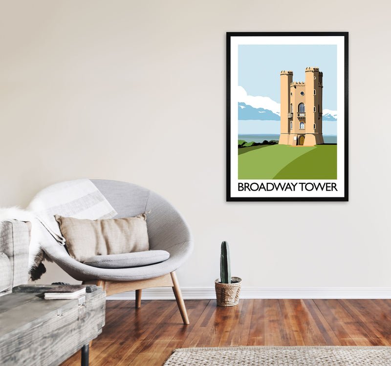 Broadway Tower Art Print by Richard O'Neill A1 White Frame
