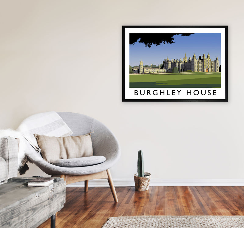 Burghley House 2 by Richard O'Neill A1 White Frame