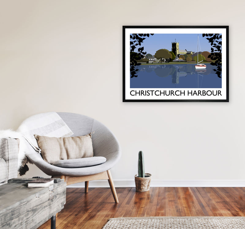 Christchurch Harbour by Richard O'Neill A1 White Frame