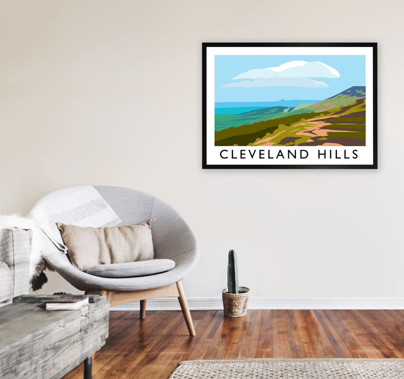 Cleveland Hills by Richard O'Neill A1 White Frame