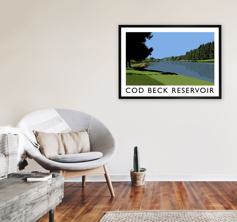 Cod Beck Reservoir by Richard O'Neill A1 White Frame