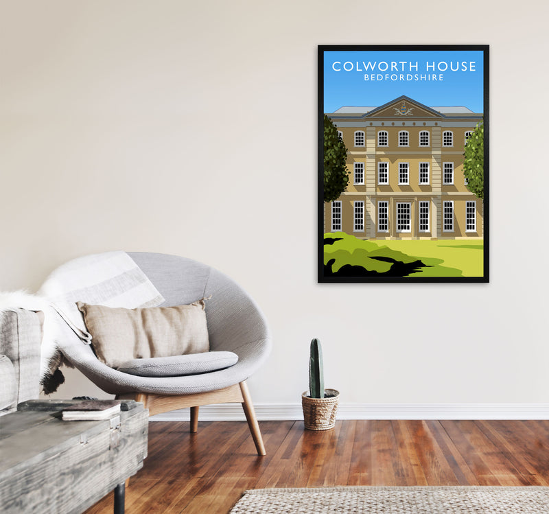 Colworth House Portrait by Richard O'Neill A1 White Frame