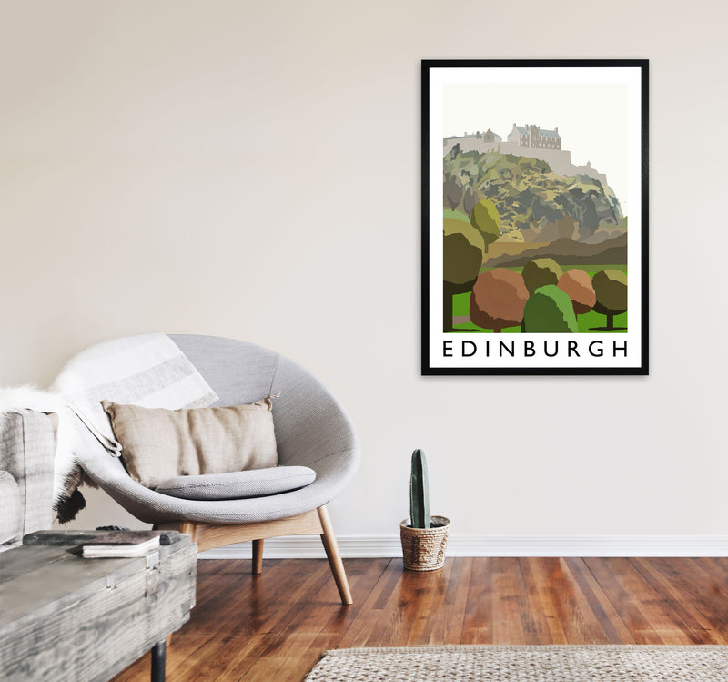 Edinburgh Portrait by Richard O'Neill A1 White Frame