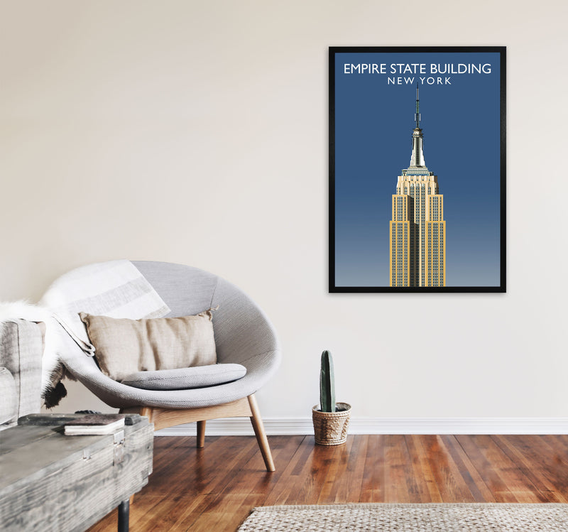 Empire State Building by Richard O'Neill A1 White Frame