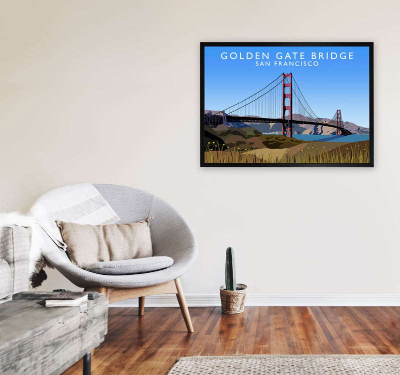 Golden Gate Bridge by Richard O'Neill A1 White Frame