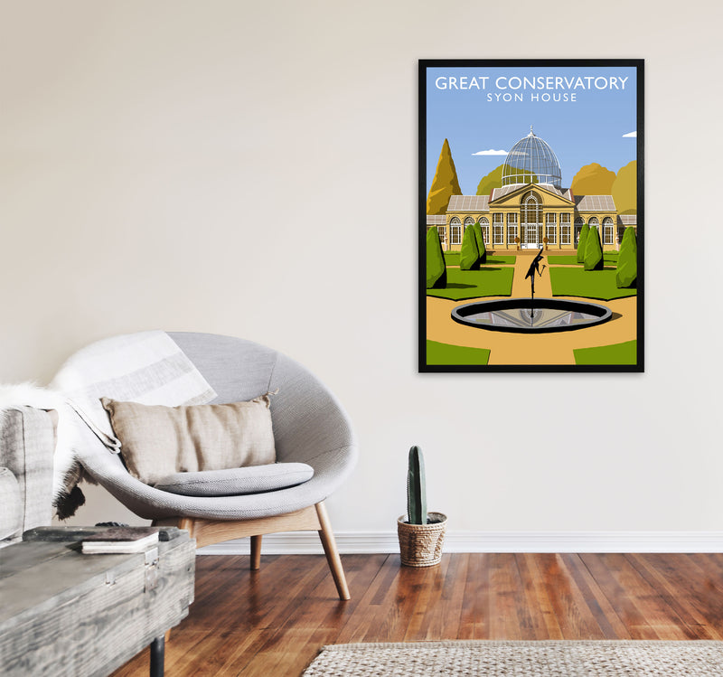 Great Conservatory Syon House Portrait by Richard O'Neill A1 White Frame