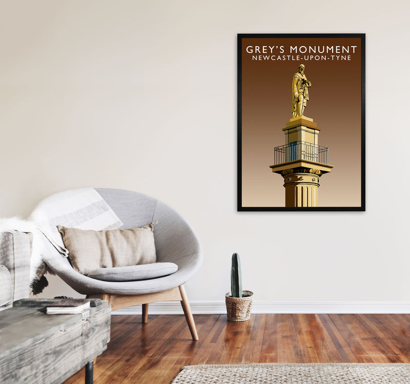 Grey's Monument by Richard O'Neill A1 White Frame