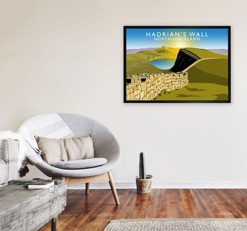 Hadrians Wall by Richard O'Neill A1 White Frame
