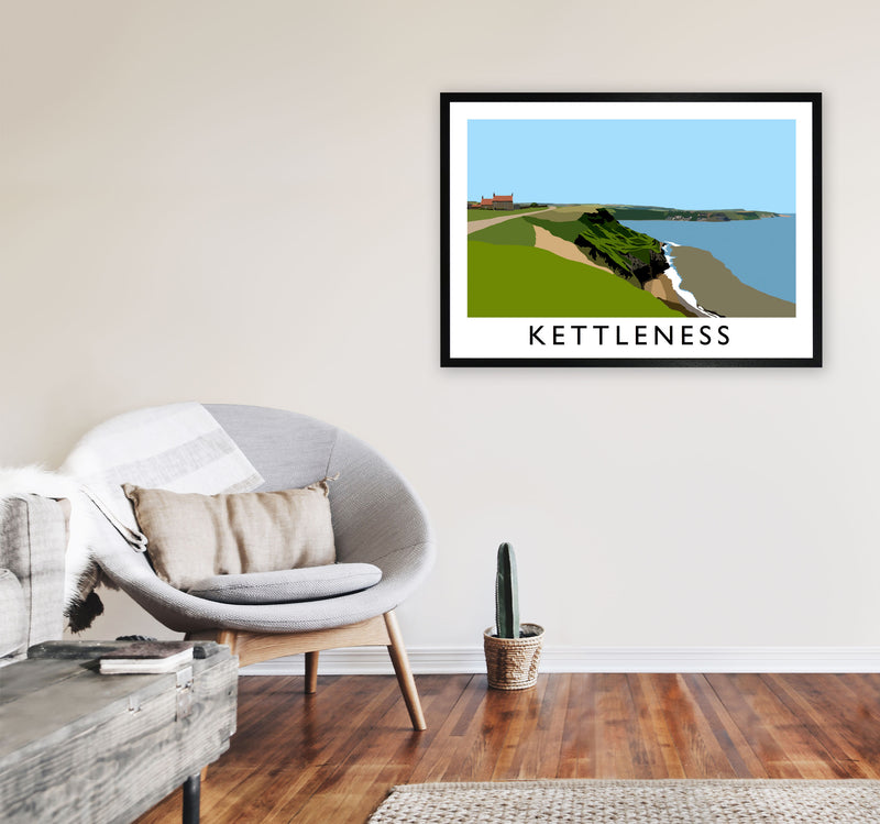 Kettleness Framed Digital Art Print by Richard O'Neill A1 White Frame