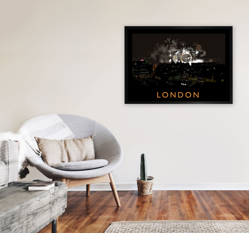 London Travel Art Print by Richard O'Neill, Framed Wall Art A1 White Frame