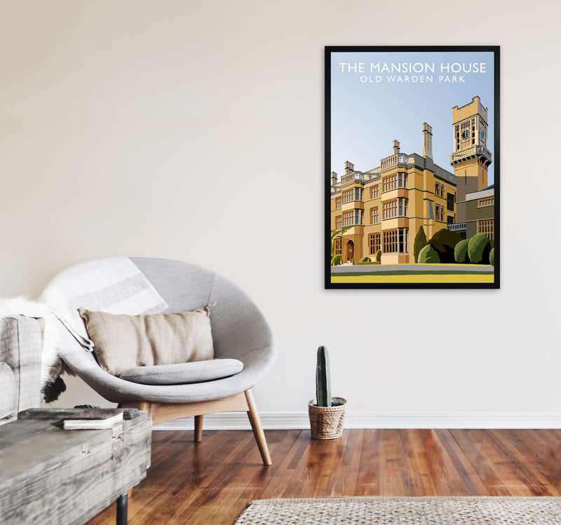 The Mansion House Old Warden Park Travel Art Print by Richard O'Neill A1 White Frame