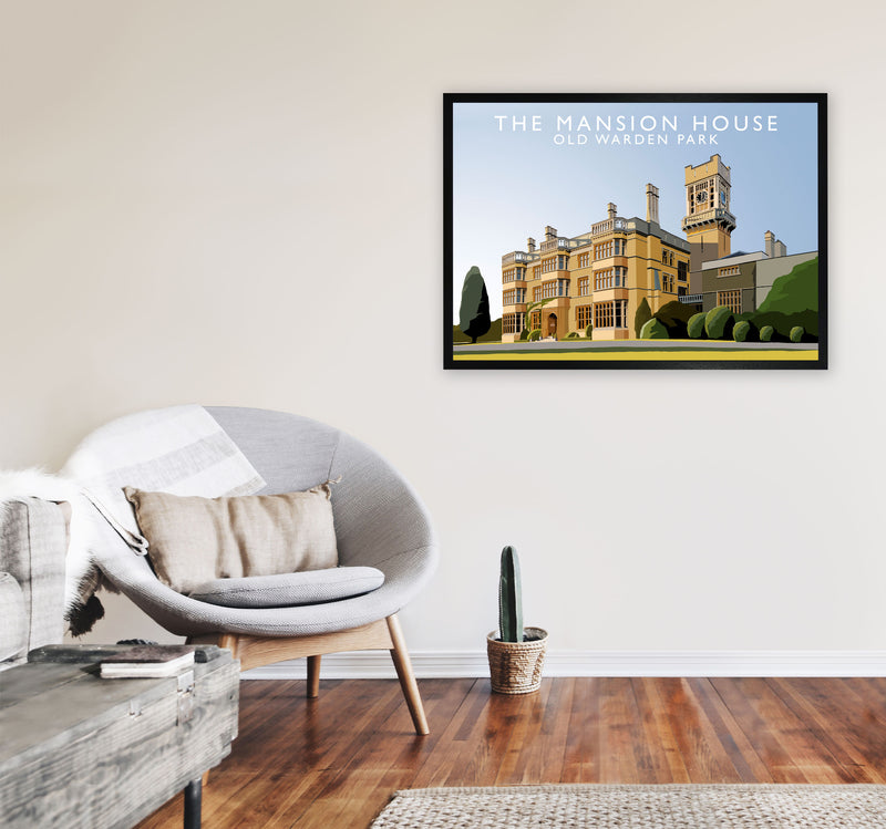 The Mansion House Old Warden Park Travel Art Print by Richard O'Neill A1 White Frame