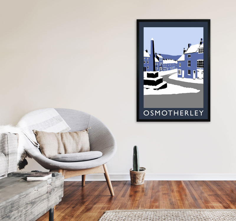 Osmotherley Travel Art Print by Richard O'Neill, Framed Wall Art A1 White Frame