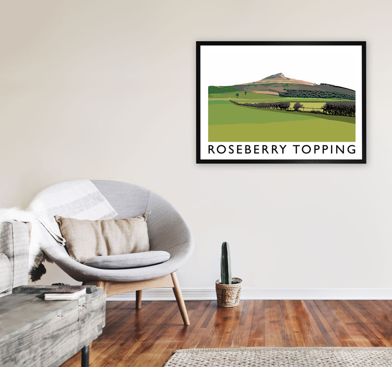 Roseberry Topping Art Print by Richard O'Neill, Framed Wall Art A1 White Frame