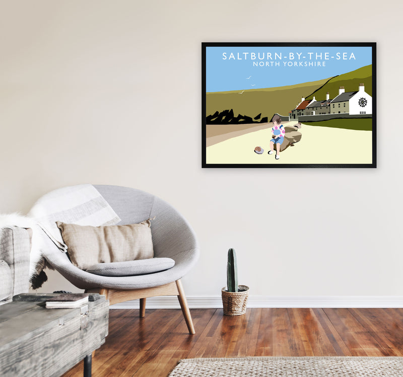 Saltburn-By-The-Sea North Yorkshire Travel Art Print by Richard O'Neill A1 White Frame
