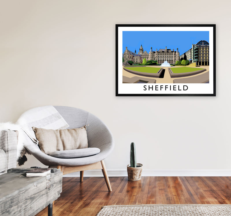 Sheffield Framed Digital Art Print by Richard O'Neill A1 White Frame