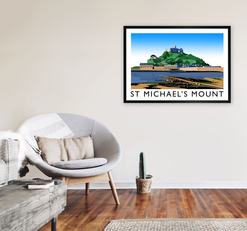 St Michael's Mount Framed Digital Art Print by Richard O'Neill A1 White Frame