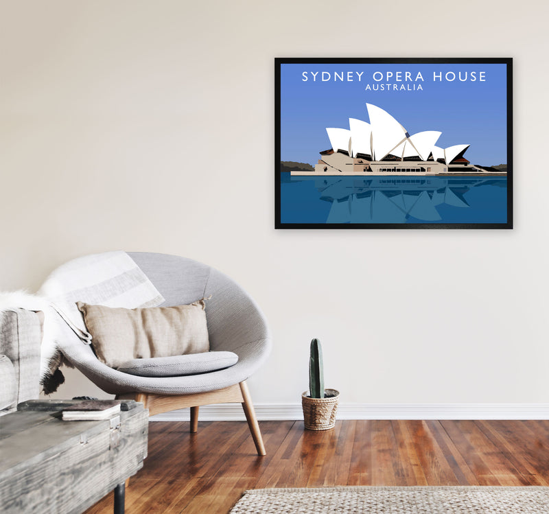 Sydney Opera House Australia Framed Digital Art Print by Richard O'Neill A1 White Frame