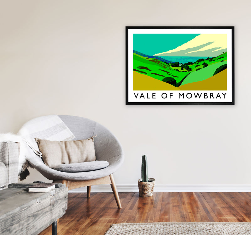 Vale of Mowbray Travel Art Print by Richard O'Neill, Framed Wall Art A1 White Frame