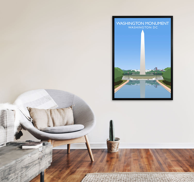 Washington Monument Washington DC Travel Art Print by Richard O'Neill A1 White Frame