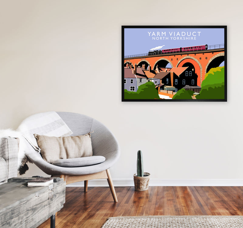 Yarm Viaduct North Yorkshire Travel Art Print by Richard O'Neill A1 White Frame