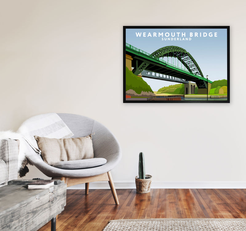 Wearmouth Bridge by Richard O'Neill A1 White Frame