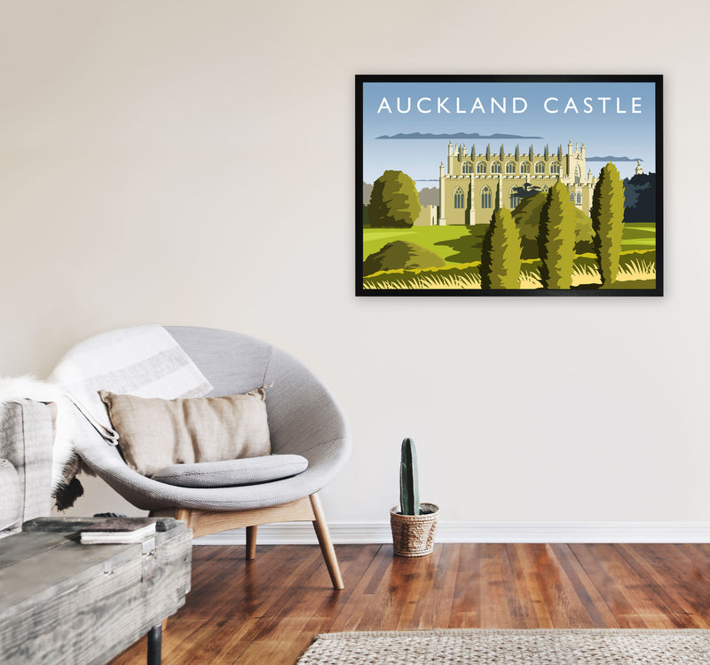 Auckland Castle by Richard O'Neill A1 White Frame