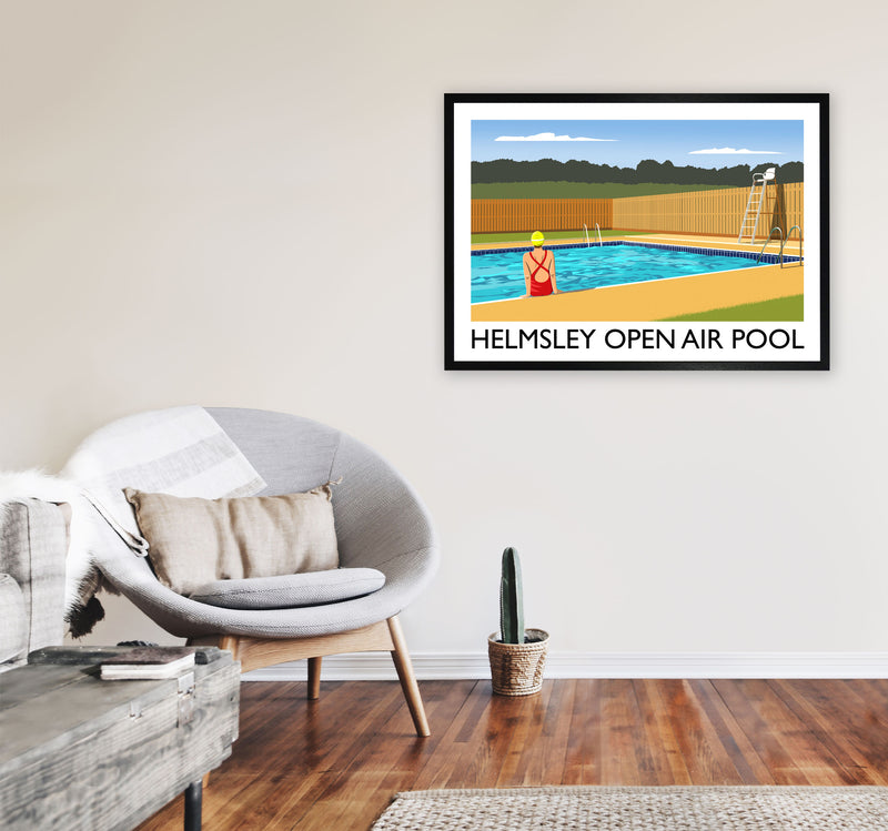 Helmsley Open Air Pool by Richard O'Neill A1 White Frame