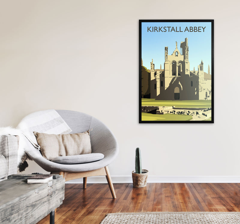 Kirkstall Abbey portrait by Richard O'Neill A1 White Frame