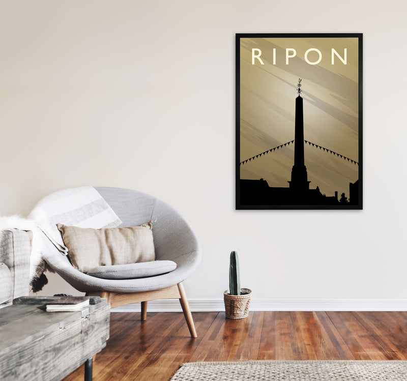 Ripon (Sunset) by Richard O'Neill A1 White Frame