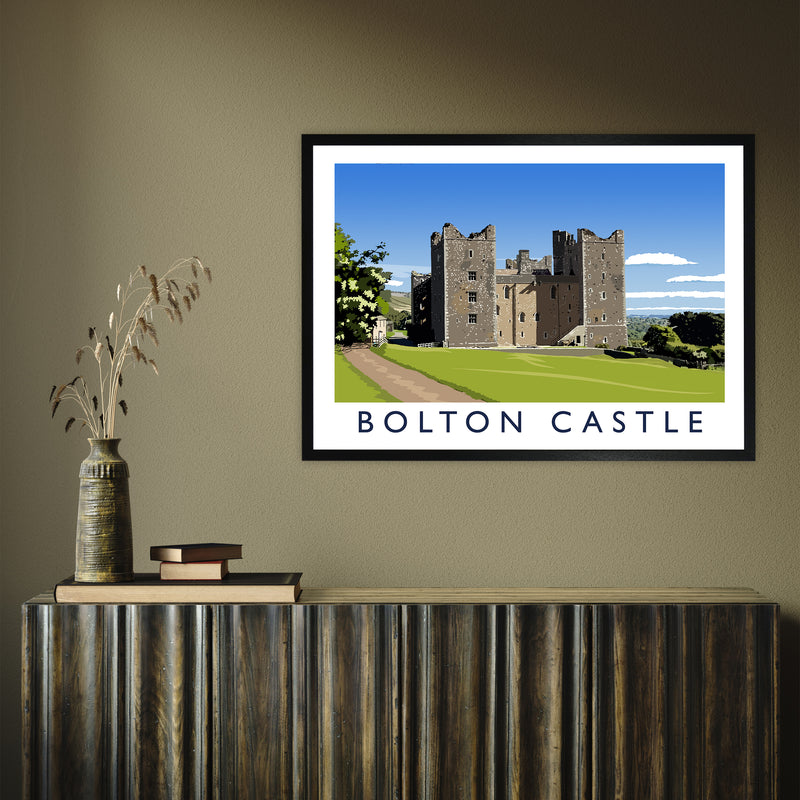 Bolton Castle 2 by Richard O'Neill A1 Black Frame