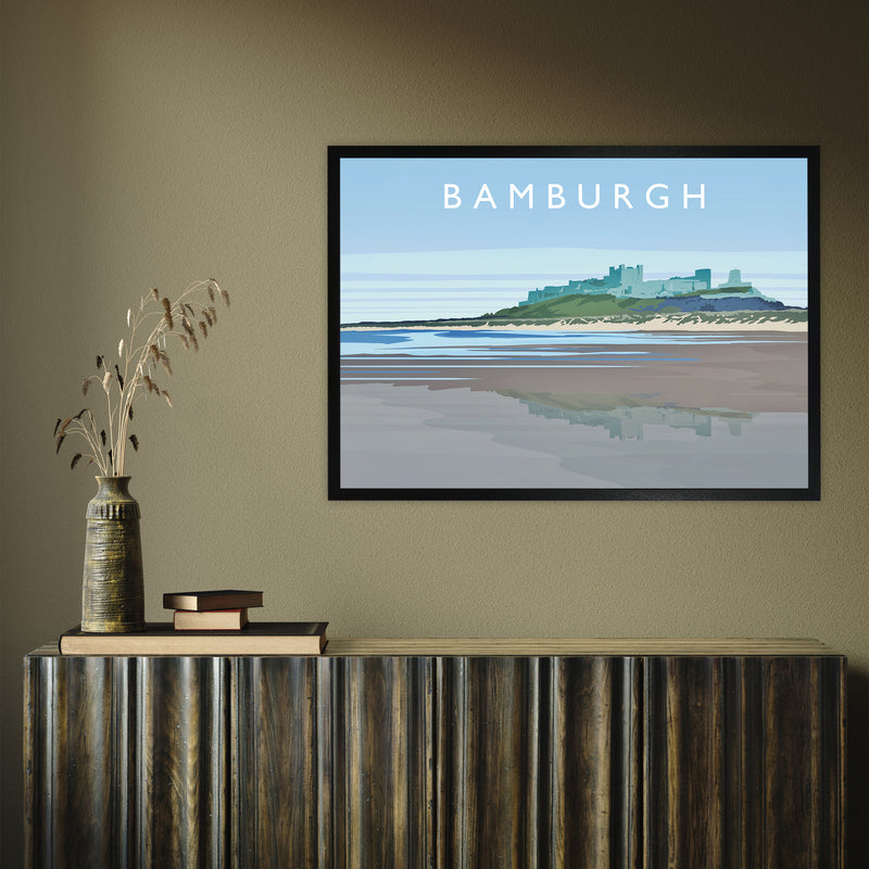 Bamburgh by Richard O'Neill A1 Black Frame
