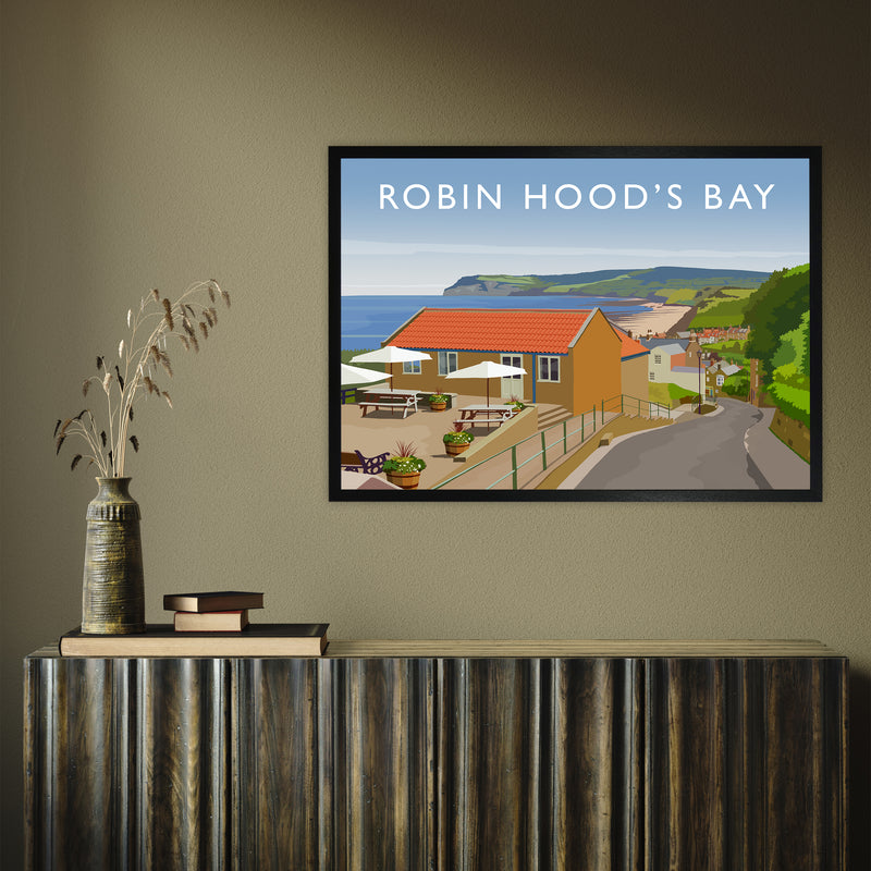 Robin Hood's Bay 3 by Richard O'Neill A1 Black Frame