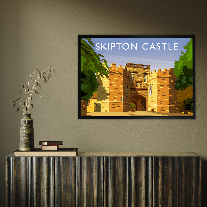 Skipton Castle by Richard O'Neill A1 Black Frame