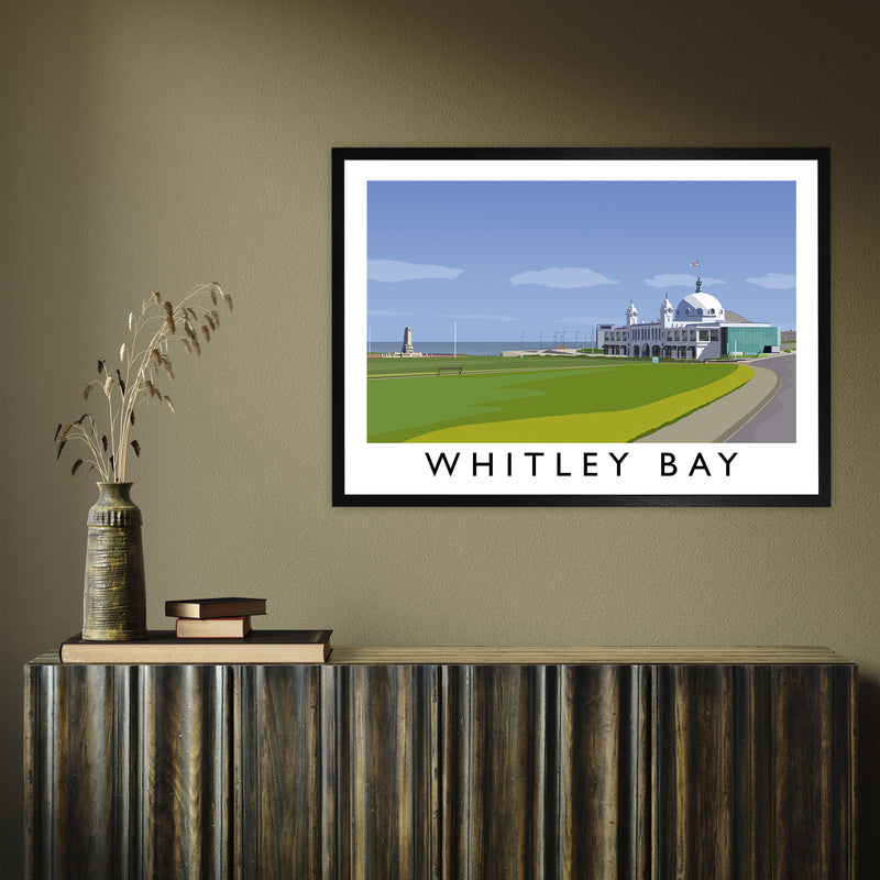Whitley Bay by Richard O'Neill A1 Black Frame