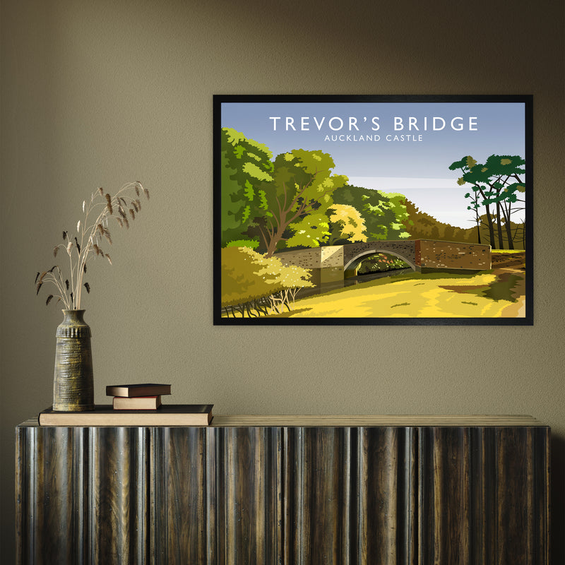 Trevor's Bridge by Richard O'Neill A1 Black Frame