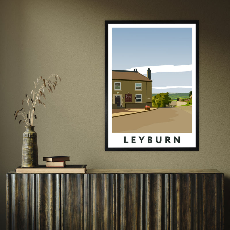 Leyburn 4 portrait by Richard O'Neill A1 Black Frame