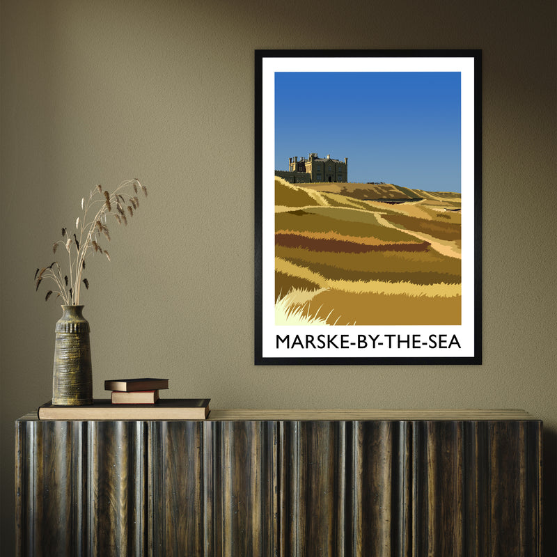 Marske-by-the-Sea 3 portrait by Richard O'Neill A1 Black Frame