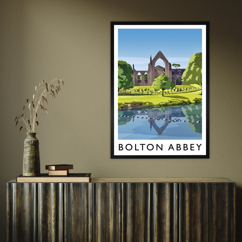 Bolton Abbey portrait by Richard O'Neill A1 Black Frame