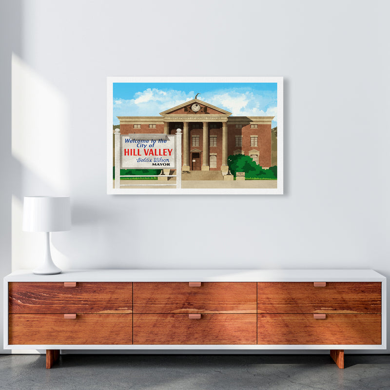 Hill Valley 1985 Revised Art Print by Richard O'Neill A1 Canvas