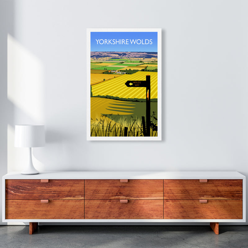 Yorkshire Wolds portrait Travel Art Print by Richard O'Neill A1 Canvas