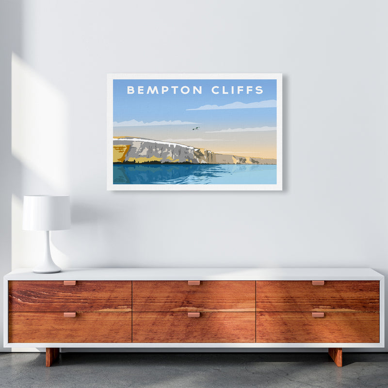 Bempton Cliffs Travel Art Print by Richard O'Neill A1 Canvas