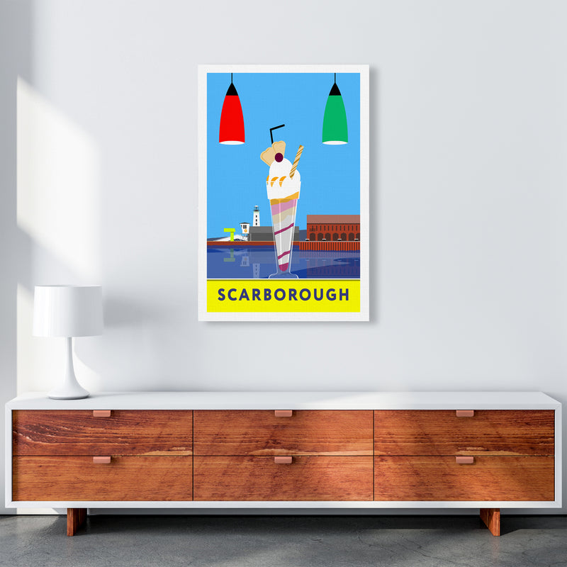 Icecream at Scarborough Travel Art Print by Richard O'Neill A1 Canvas