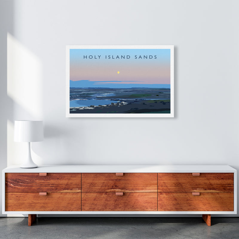Holy Island Sands Travel Art Print by Richard O'Neill A1 Canvas