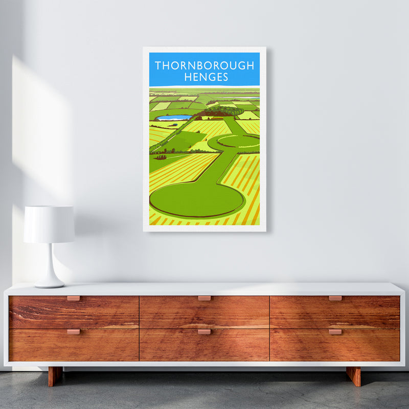 Thornborough Henges portrait Travel Art Print by Richard O'Neill A1 Canvas