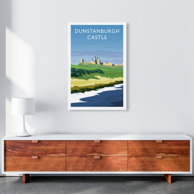 Dunstanburgh Castle portrait Travel Art Print by Richard O'Neill A1 Canvas