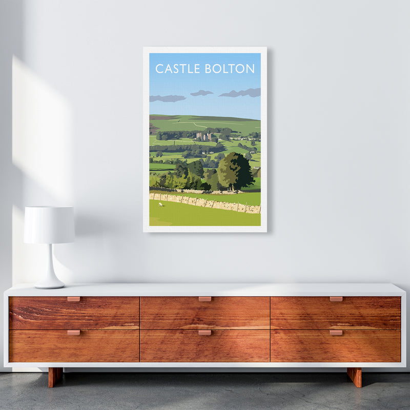 Castle Bolton Portrait Travel Art Print by Richard O'Neill A1 Canvas